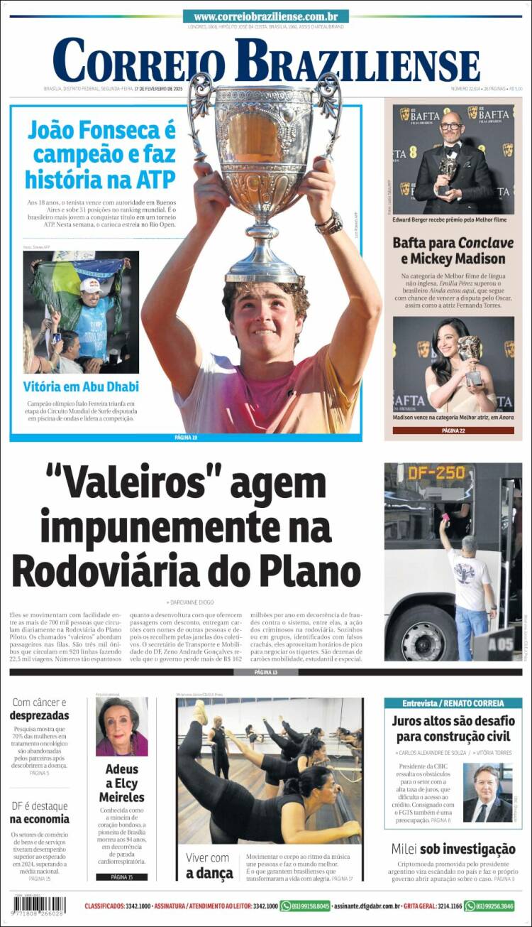 Portada de Correio Braziliense (Brasil)