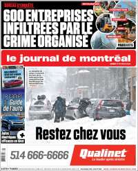 Portada de Le Journal de Montréal (Canadá)