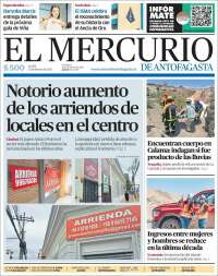 Portada de El Mercurio de Antofagasta (Chile)