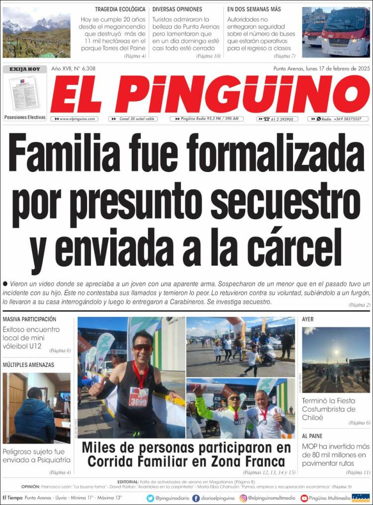 Portada de El Pingüino (Chile)