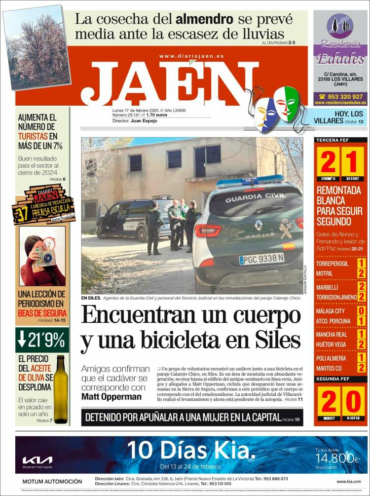 Portada de Diario Jaén (España)