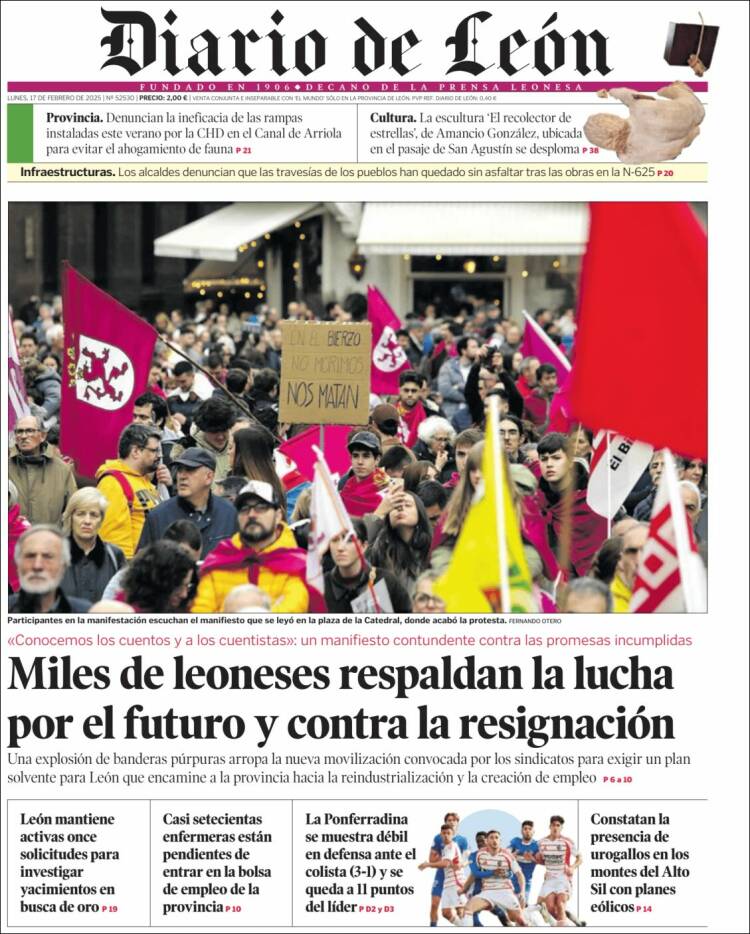 Portada de Diario de León (España)