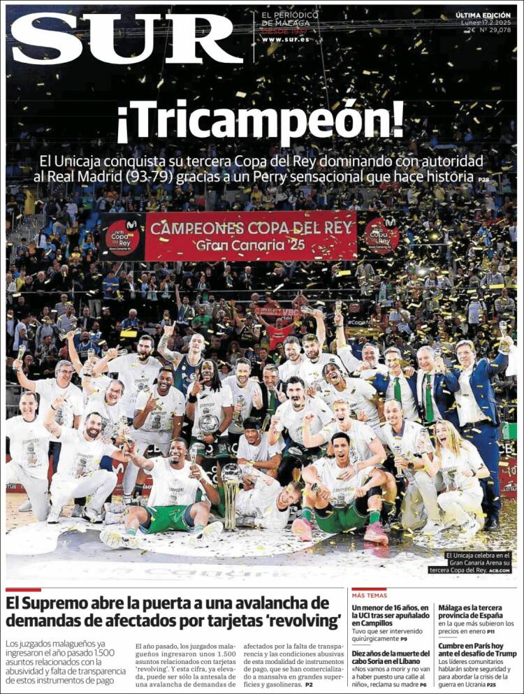 Portada de Diario el Sur (Spain)