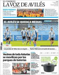 Portada de El Comercio - Avilés (España)