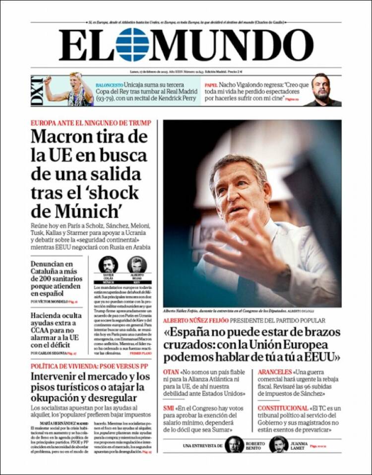 Portada de El Mundo (Spain)