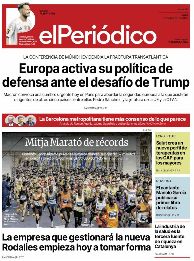 Portada de El Periódico (España)