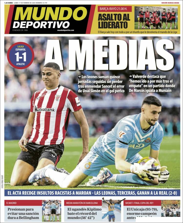 Portada de Mundo Deportivo Bizkaia (España)