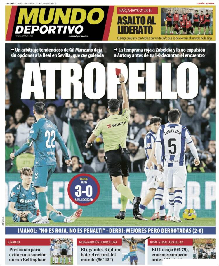 Portada de Mundo Deportivo Gipuzkoa (Spain)