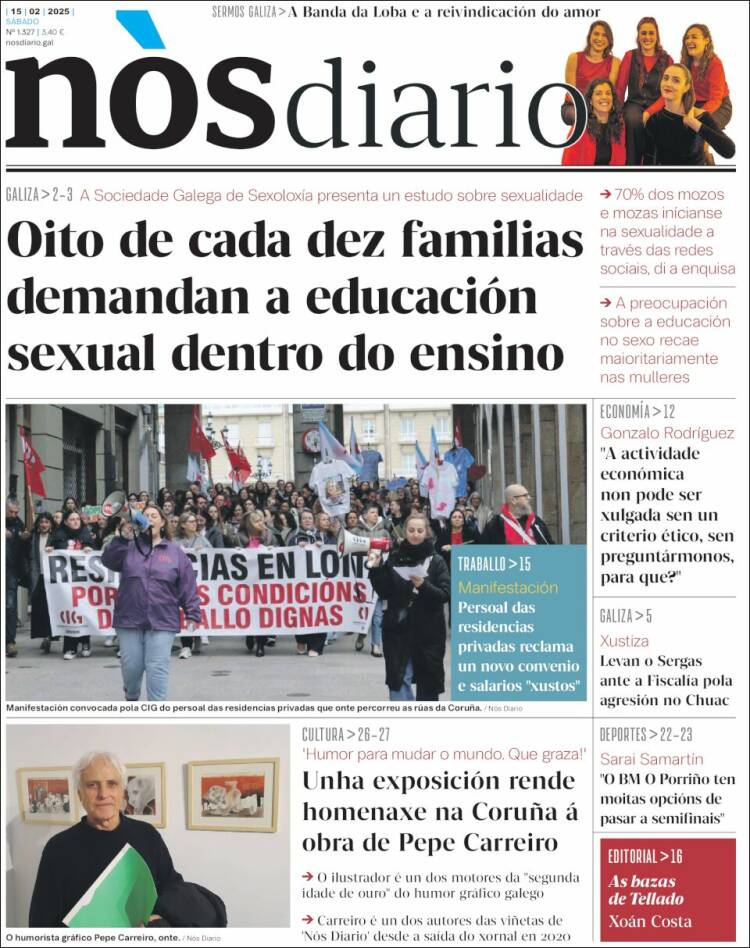 Portada de Nòs Diario (España)