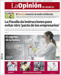 Portada de La Opinión de Murcia (España)