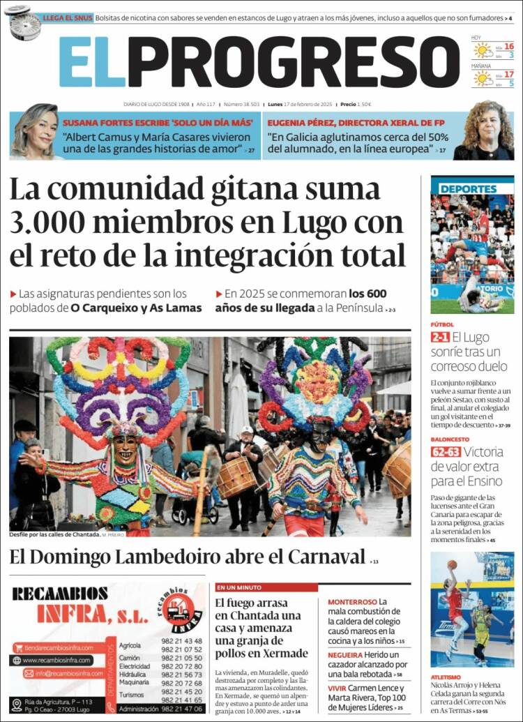 Portada de El Progreso (Spain)