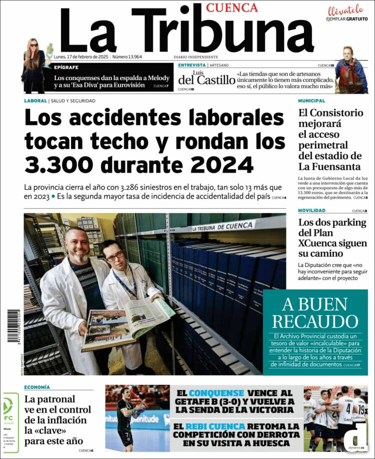 Portada de La Tribuna de Cuenca (España)