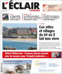 Portada de L'Eclair des Pyrénées (Francia)