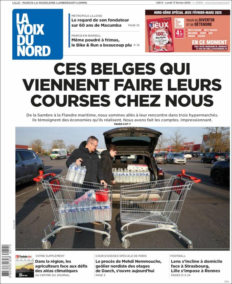 Portada de La Voix du Nord (France)