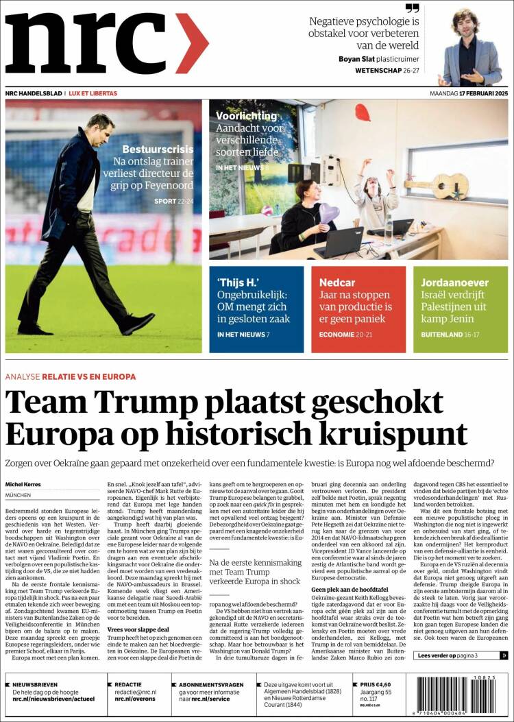 Portada de NRC Handelsblad (Netherlands)