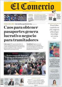 Portada de El Comercio (Perú)