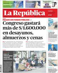 Portada de La Republica (Perú)