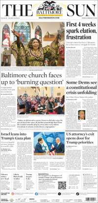 Portada de The Baltimore Sun (USA)