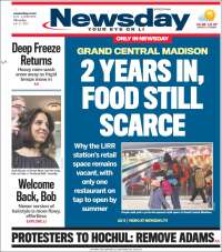 Portada de Newsday (USA)