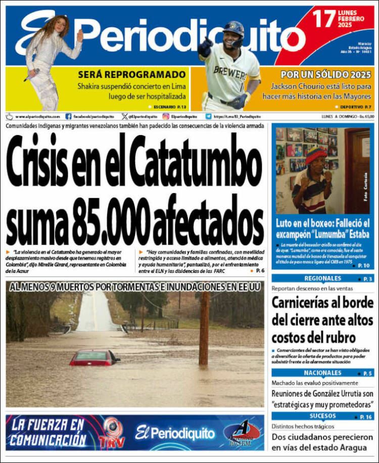 Portada de Periodiquito de Aragua (Venezuela)