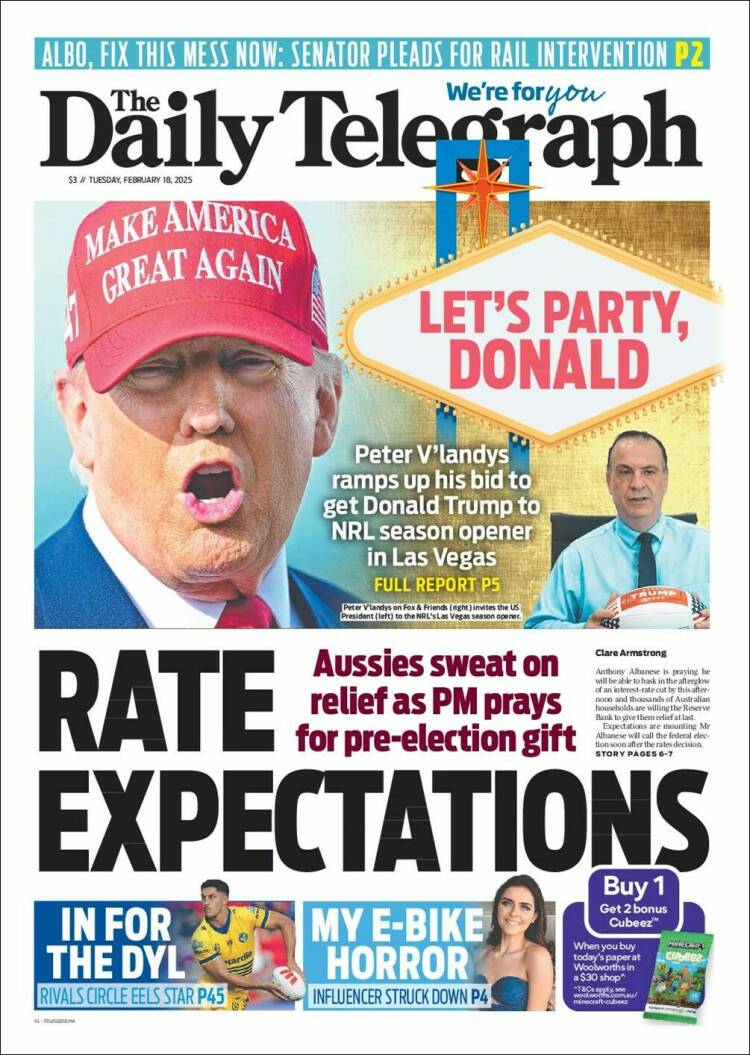 Portada de The Daily Telegraph (Australia)