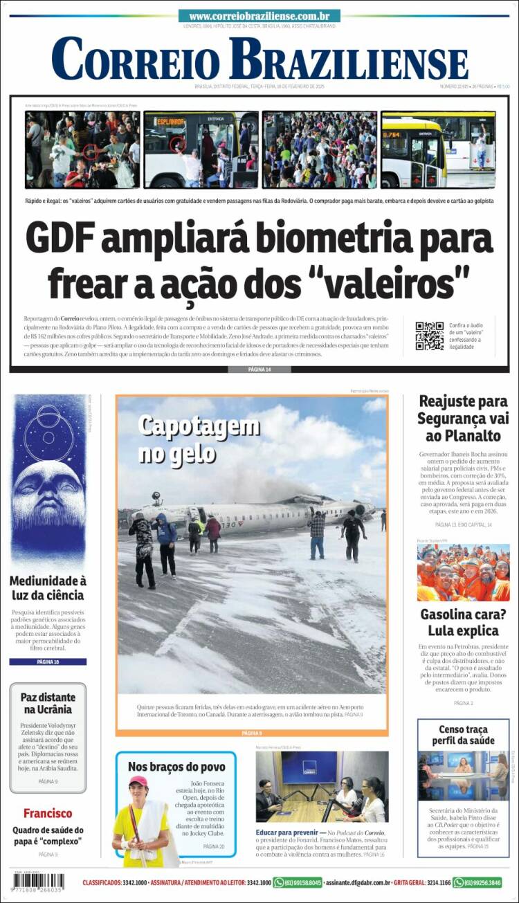 Portada de Correio Braziliense (Brasil)