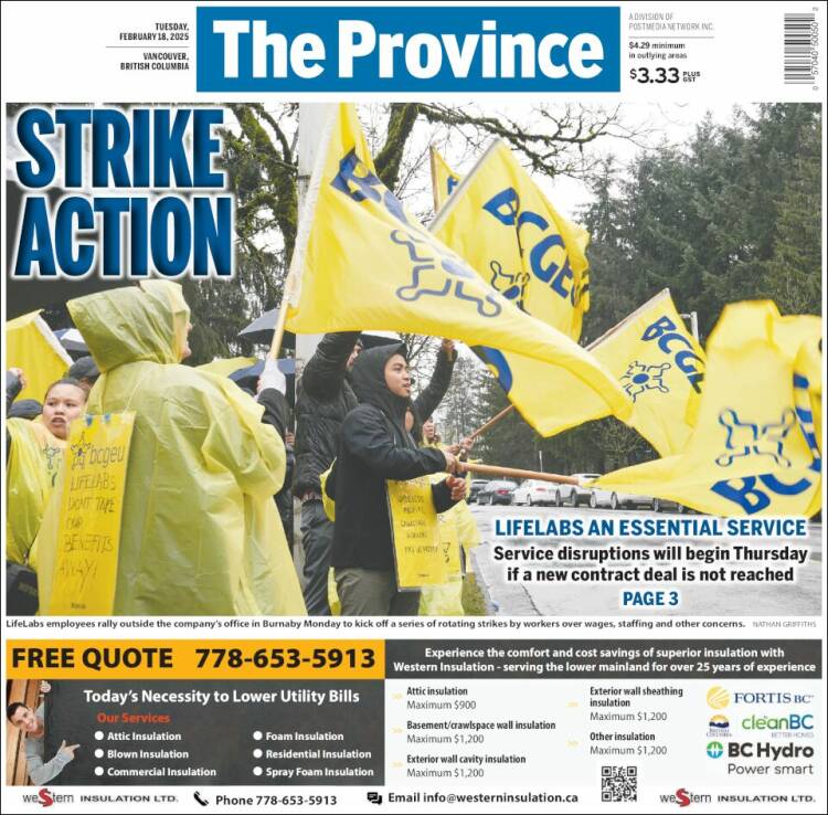 Portada de The Province (Canada)