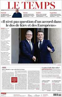 Portada de Le Matin (Suiza)