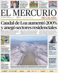 Portada de El Mercurio - Calama (Chile)