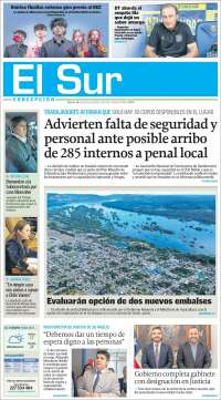 Portada de El Sur (Chile)