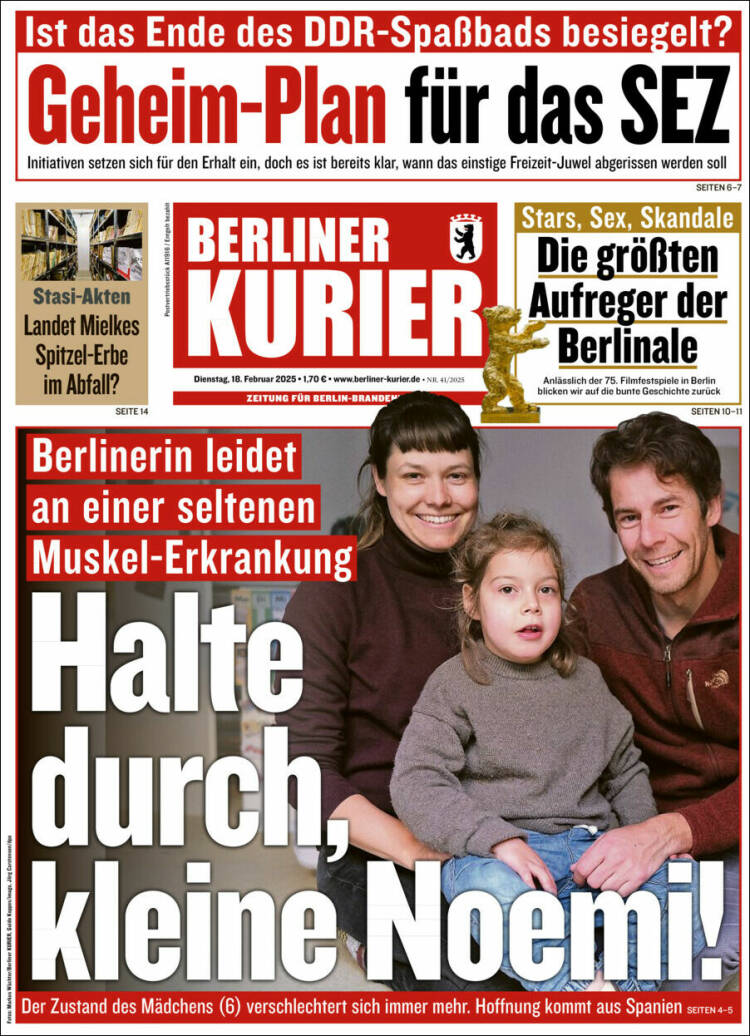 Portada de Berliner Kurier - Startseite BK (Alemania)