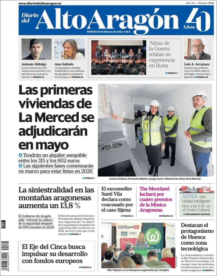 Portada de Diario del AltoAragón (España)