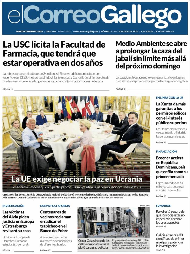 Portada de El Correo Gallego (Spain)