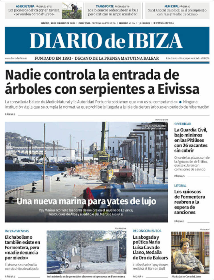 Portada de Diario de Ibiza (España)