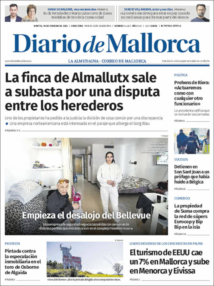 Portada de Diario de Mallorca (Spain)