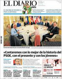 Portada de El Diario Montañés (España)