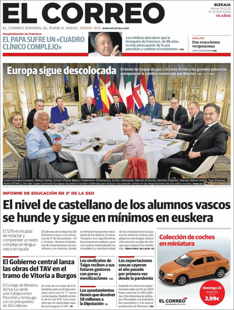 Portada de El Correo (Spain)