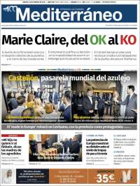 Portada de El Periódico Mediterraneo (España)