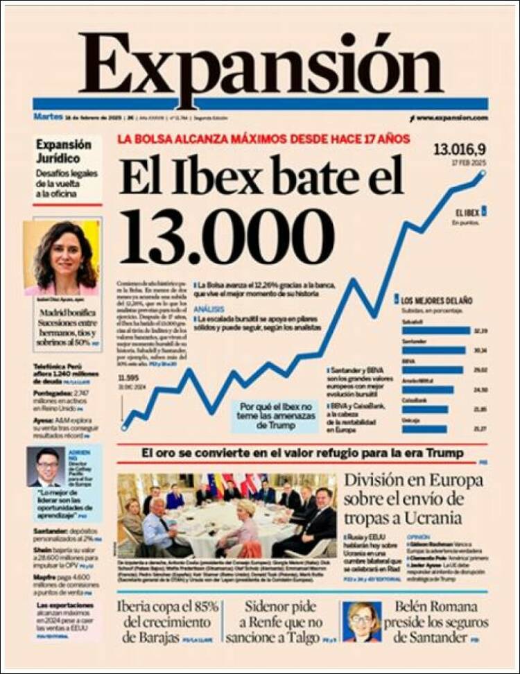 Portada de Expansión (España)