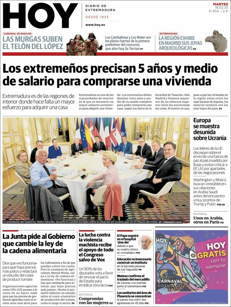 Portada de Hoy - Badajoz (España)