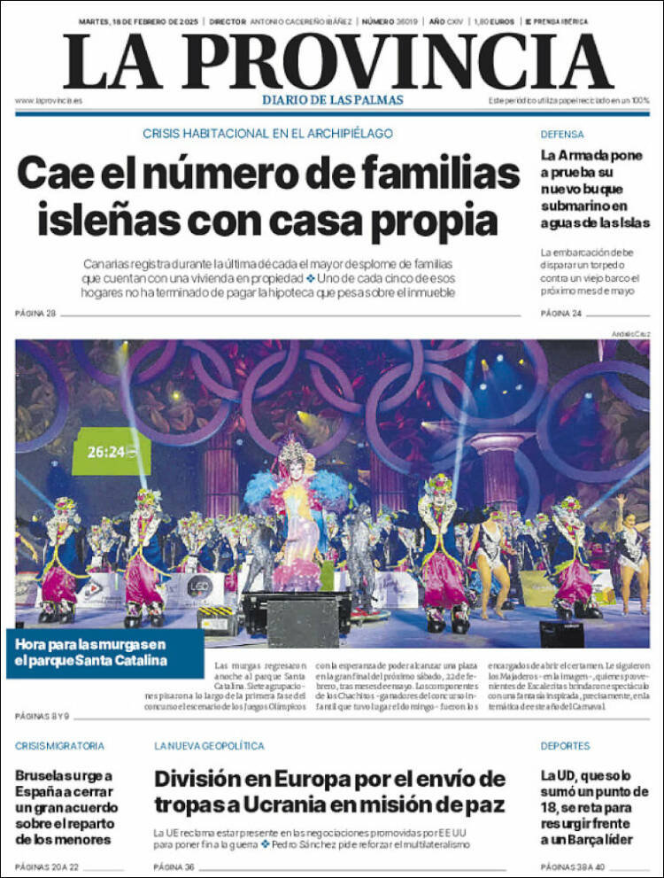 Portada de La Provincia (Spain)