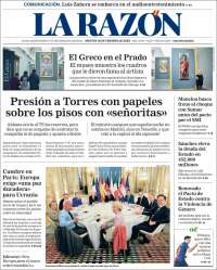 Portada de La Razón (España)