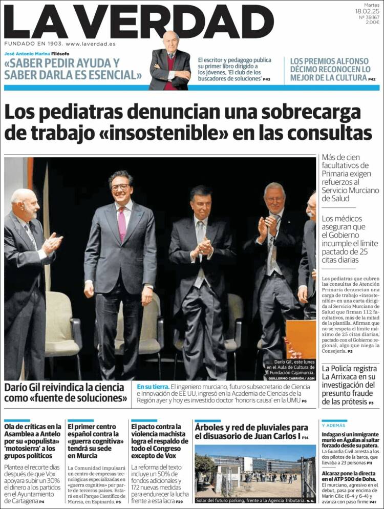 Portada de La Verdad de Murcia (Spain)