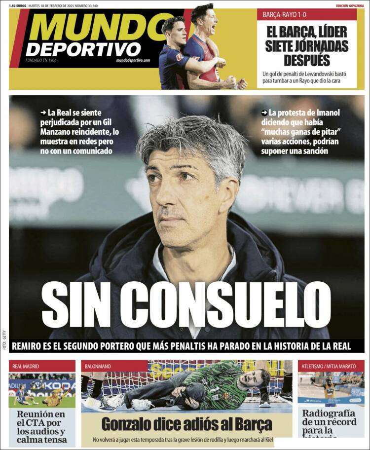 Portada de Mundo Deportivo Gipuzkoa (España)