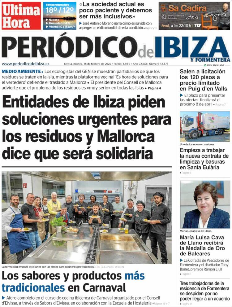 Portada de Periódico de Ibiza (España)