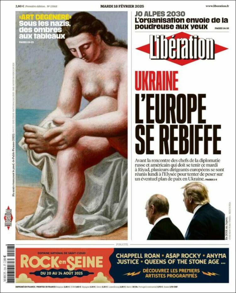 Portada de Libération (France)