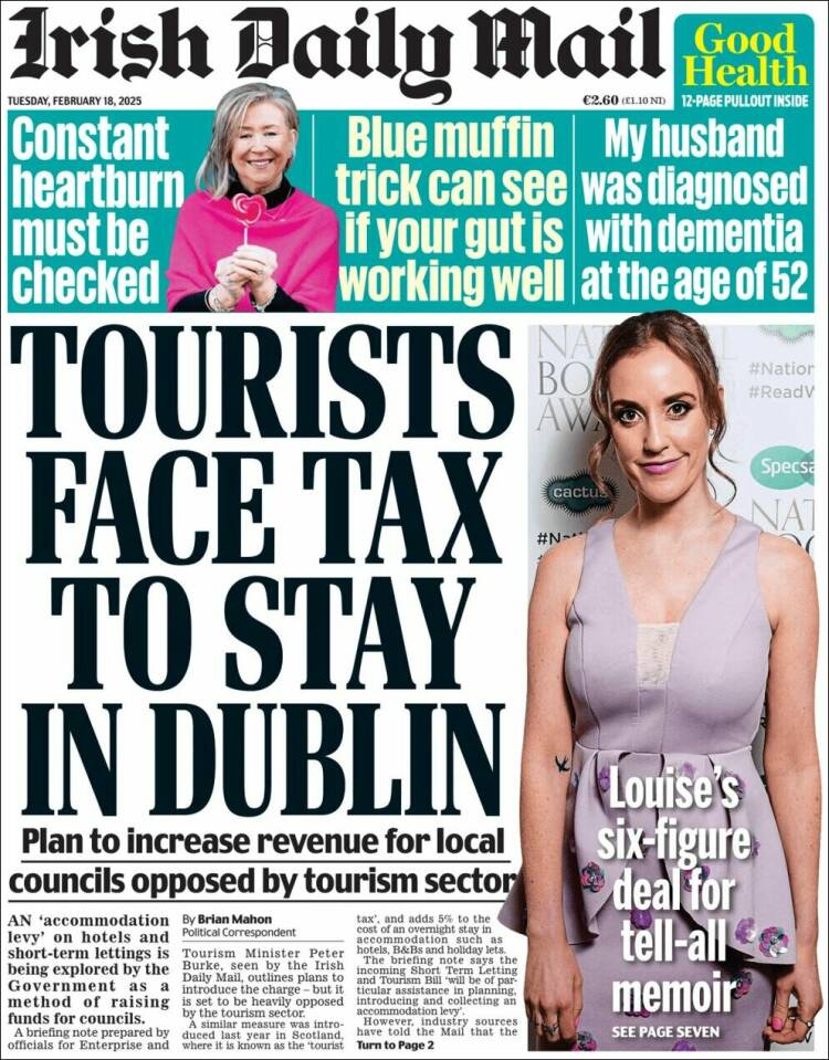 Portada de Irish Daily Mail (Ireland)