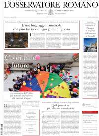 Portada de L'Osservatore Romano (Italia)