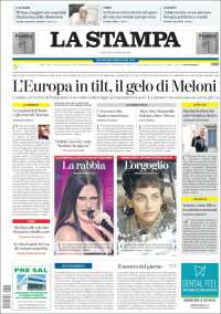 Portada de La Stampa (Italia)