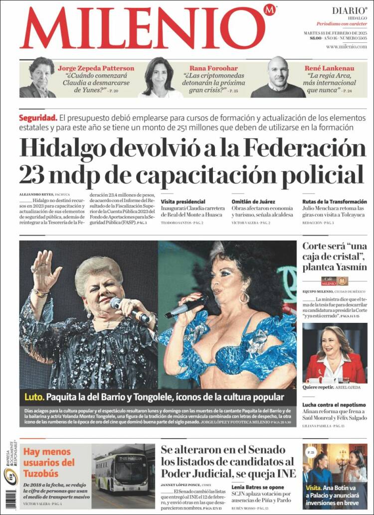 Portada de Milenio de Hidalgo (Mexico)